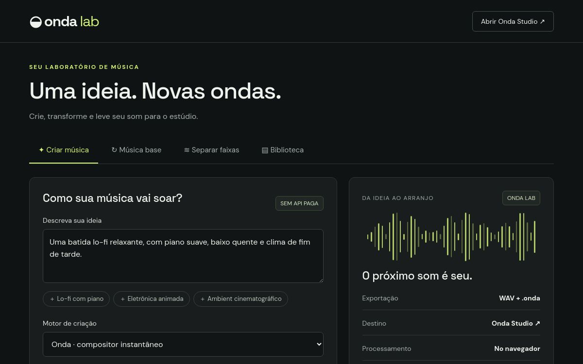 Prévia de Onda Lab